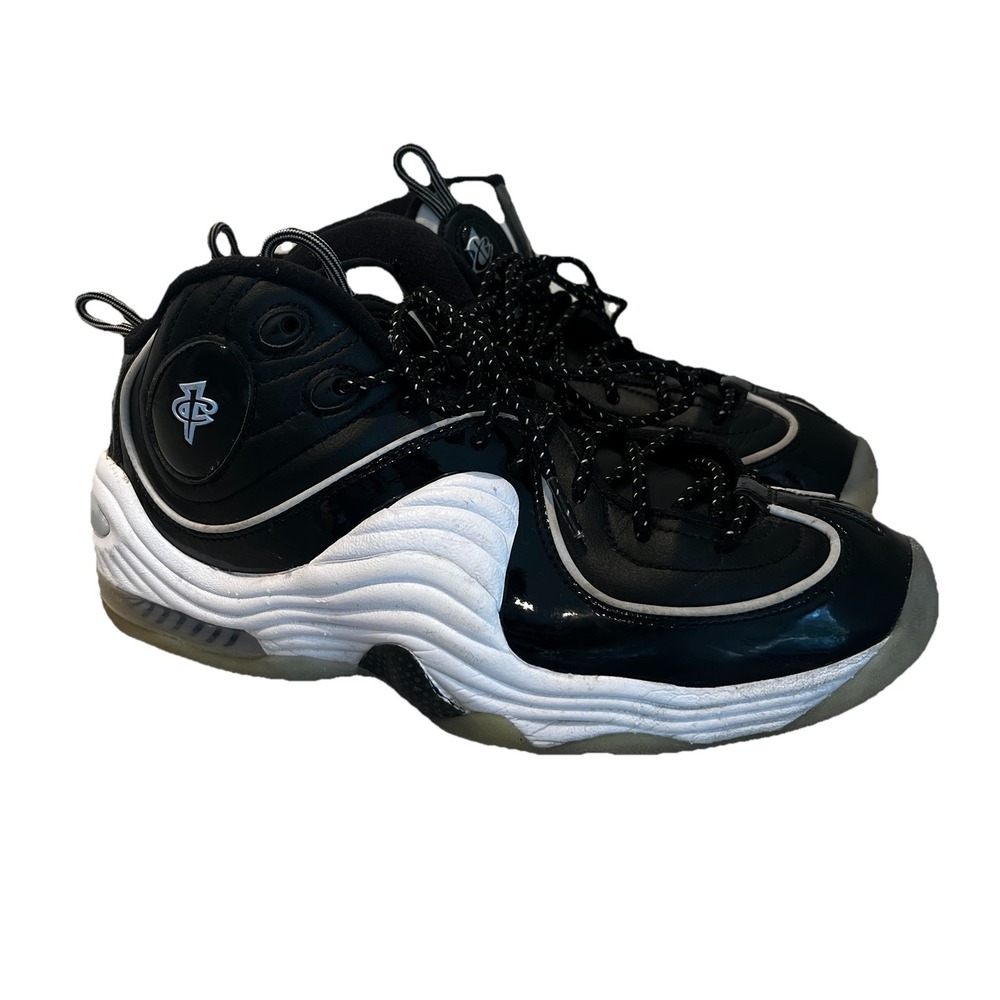 [DV0817-001] Mens Nike AIR PENNY 2 'BLACK PATENT‎ FOOTBALL GREY' Size 9.5